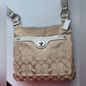 Coach Penelope Cream Signature Crossbody Bag